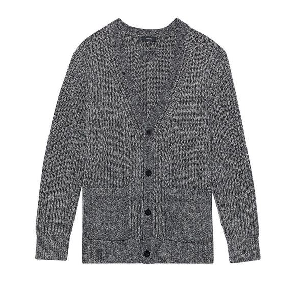 NWT Theory Mars Copula Marled Rib Knit Cardigan Sweater Sz. M - Picture 9 of 9